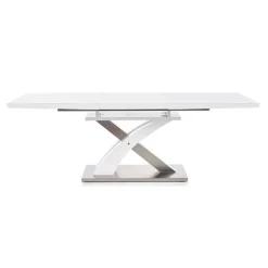 Tavolo 160/220cm in vetro allungabile bianco lucido Iride Gihome®