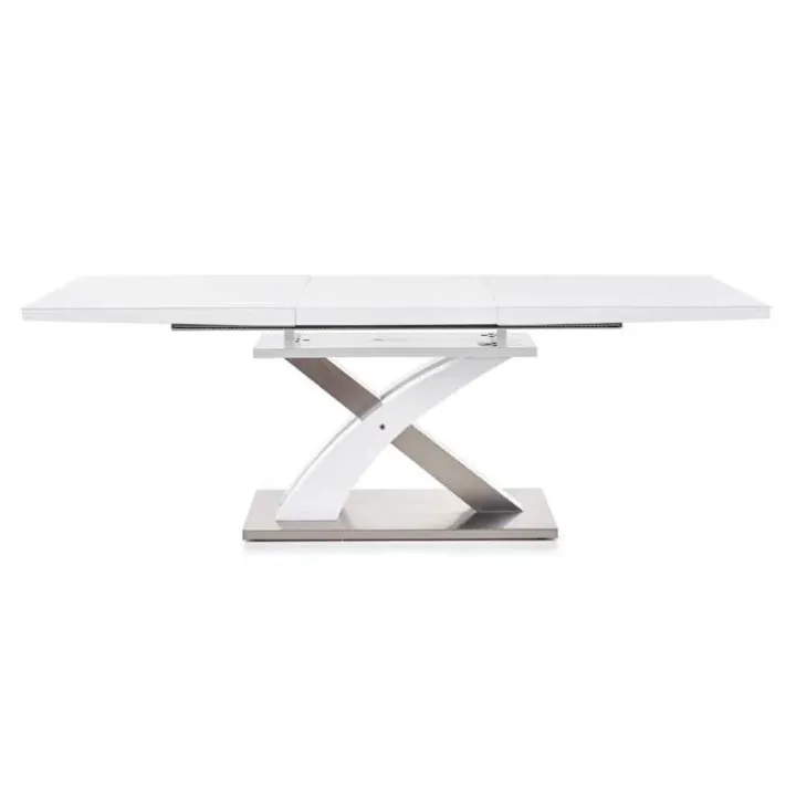 Tavolo 160/220cm in vetro allungabile bianco lucido Iride Gihome®