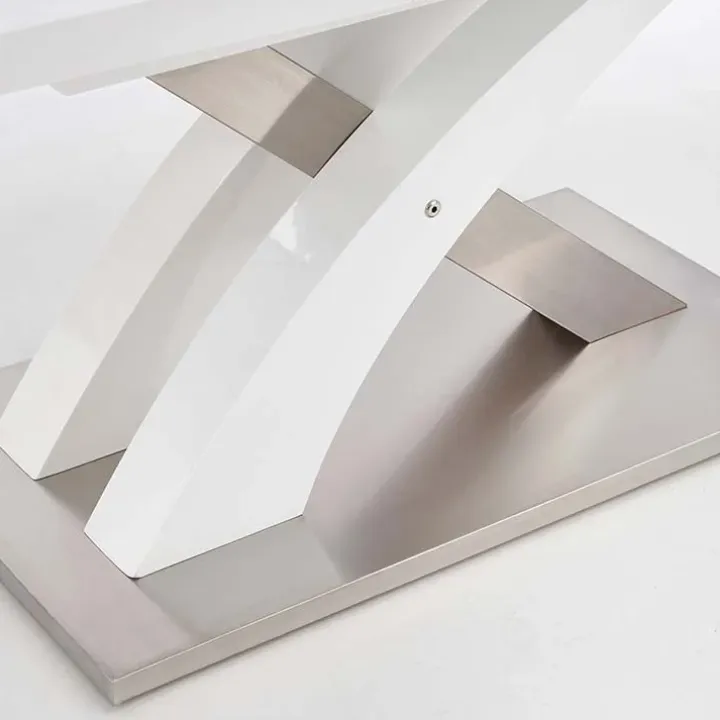 Tavolo 160/220cm in vetro allungabile bianco lucido Iride Gihome®