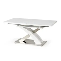 Tavolo 160/220cm in vetro allungabile bianco lucido Iride Gihome®