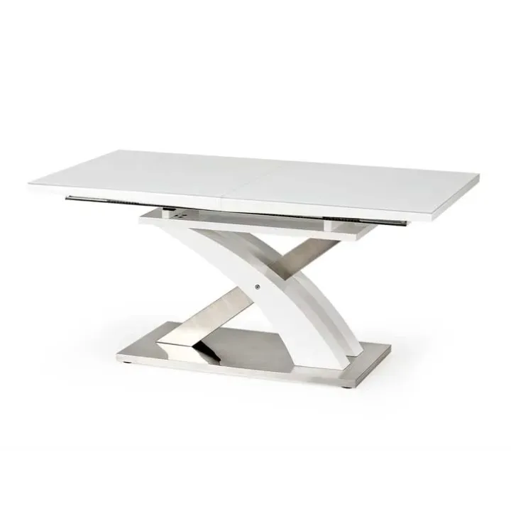 Tavolo 160/220cm in vetro allungabile bianco lucido Iride Gihome®