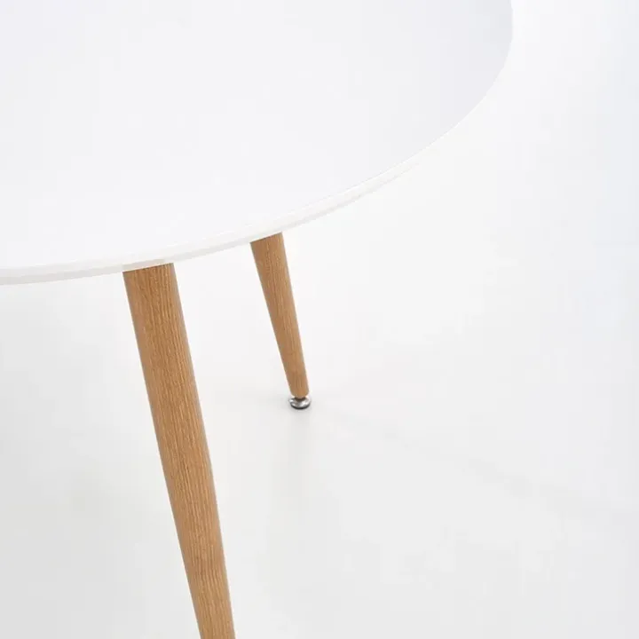 Tavolo 120/200cm ovale allungabile bianco rovere miele Papiro Gihome®