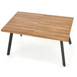 Tavolo 140/180cm rettangolare allungabile noce miele nero Meja