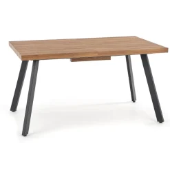 Tavolo 140/180cm rettangolare allungabile noce miele nero Meja