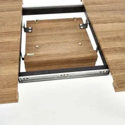Tavolo 140/180cm rettangolare allungabile noce miele nero Meja