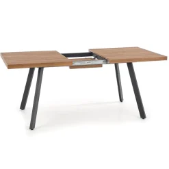 Tavolo 140/180cm rettangolare allungabile noce miele nero Meja