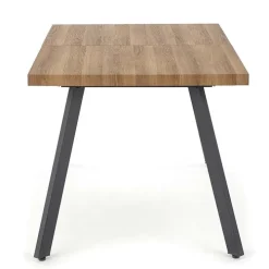 Tavolo 140/180cm rettangolare allungabile noce miele nero Meja