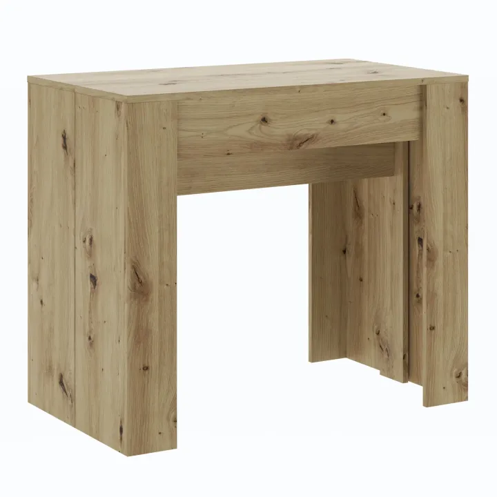 Tavolo consolle allungabile 52/238cm moderno nobilitato rovere rustico Virginia