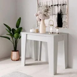 Tavolo consolle allungabile 54-306x90 cm bianco frassino Grace Gihome®