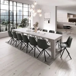 Tavolo consolle allungabile 54-306x90 cm bianco frassino Grace Gihome®