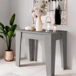 Tavolo consolle allungabile 54/306cm grigio cemento Grace Gihome®