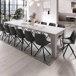 Tavolo consolle allungabile 54/306cm grigio cemento Grace Gihome®