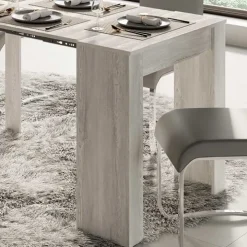 Tavolo consolle allungabile 54/252cm moderno bianco frassinato Violette