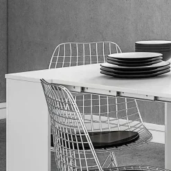 Tavolo consolle allungabile 51/237cm bianco lucido Asia Gihome®