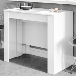 Tavolo consolle allungabile 51/237cm bianco lucido Asia Gihome®