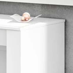 Tavolo consolle allungabile 51/237cm bianco lucido Asia Gihome®