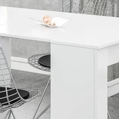 Tavolo consolle allungabile 51/237cm bianco lucido Asia Gihome®