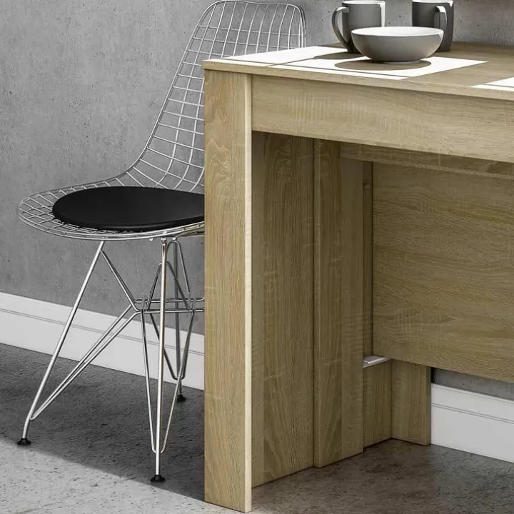 Tavolo consolle allungabile 51/237cm rovere naturale Asia Gihome®