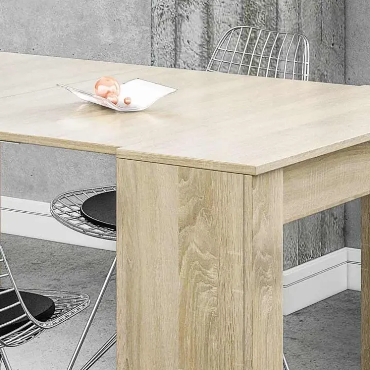 Tavolo consolle allungabile 51/237cm rovere naturale Asia Gihome®