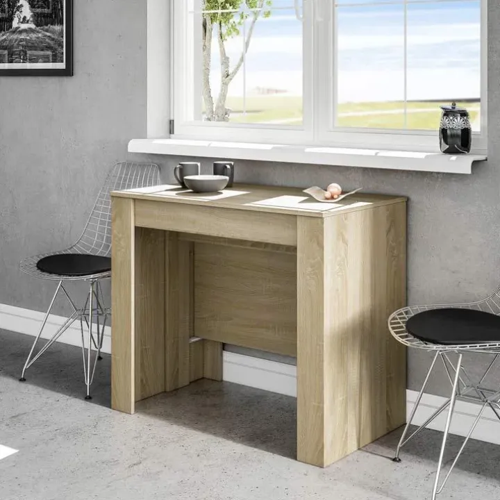Tavolo consolle allungabile 51/237cm rovere naturale Asia Gihome®
