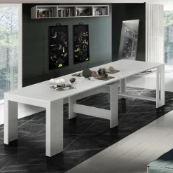 Tavolo consolle allungabile 50-300cm bianco frassinato Zenzero