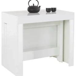 Tavolo consolle allungabile 50-300cm bianco lucido Zenzero