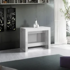 Tavolo consolle allungabile 50-300cm bianco lucido Zenzero