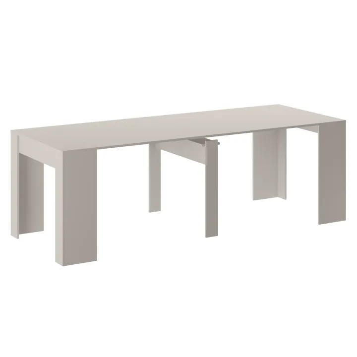 Tavolo consolle allungabile 52/238cm moderno nobilitato beige cashmere Virginia