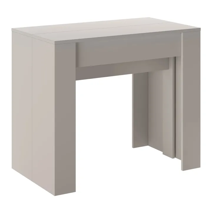 Tavolo consolle allungabile 52/238cm moderno nobilitato beige cashmere Virginia