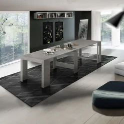 Tavolo consolle allungabile 50-300cm grigio cemento Zenzero