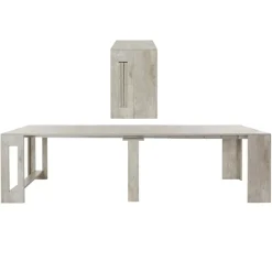 Tavolo consolle allungabile 50-300cm grigio cemento Zenzero