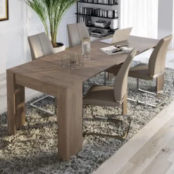 Tavolo consolle allungabile 52/238cm moderno nobilitato noce Virginia