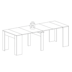 Tavolo consolle allungabile 52/238cm moderno nobilitato noce Virginia
