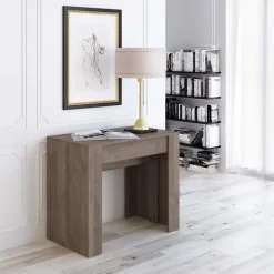 Tavolo consolle allungabile 52/238cm moderno nobilitato noce Virginia