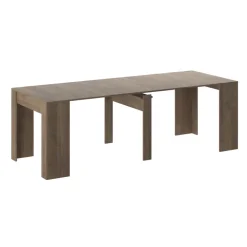 Tavolo consolle allungabile 52/238cm moderno nobilitato noce Virginia
