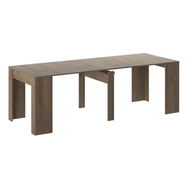 Tavolo consolle allungabile 52/238cm moderno nobilitato noce Virginia