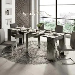 Tavolo consolle allungabile 54/252cm ossido nobilitato Violette