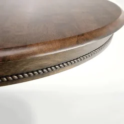Tavolo da pranzo allungabile rotondo 90/124cm noce scuro Circle