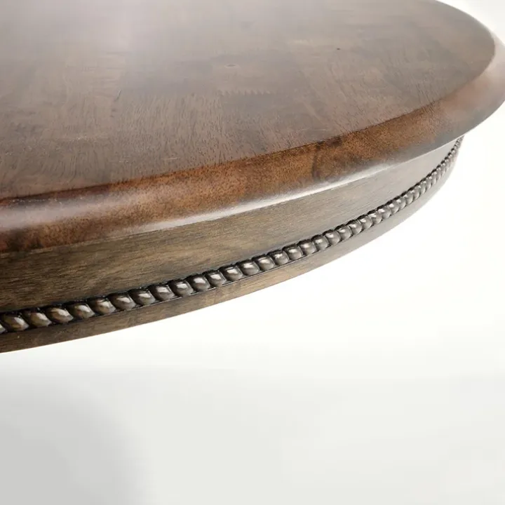 Tavolo da pranzo allungabile rotondo 90/124cm noce scuro Circle
