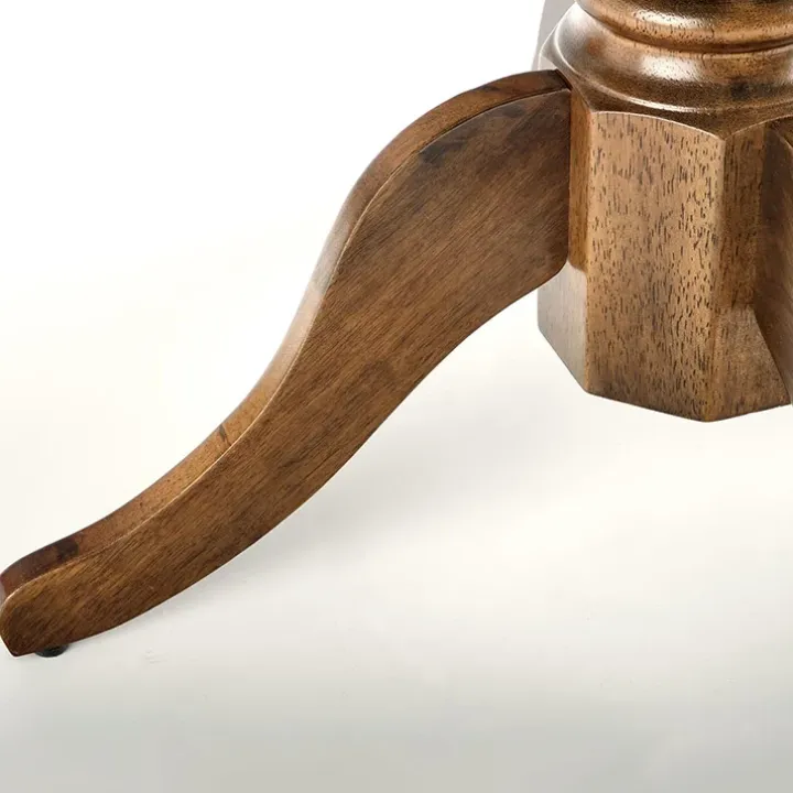 Tavolo da pranzo allungabile rotondo 90/124cm noce scuro Circle