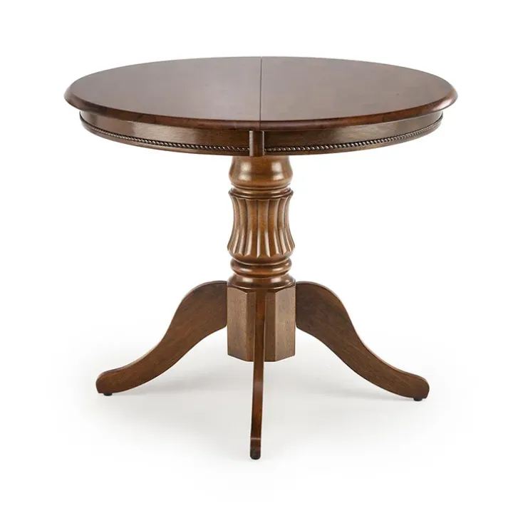 Tavolo da pranzo allungabile rotondo 90/124cm noce scuro Circle