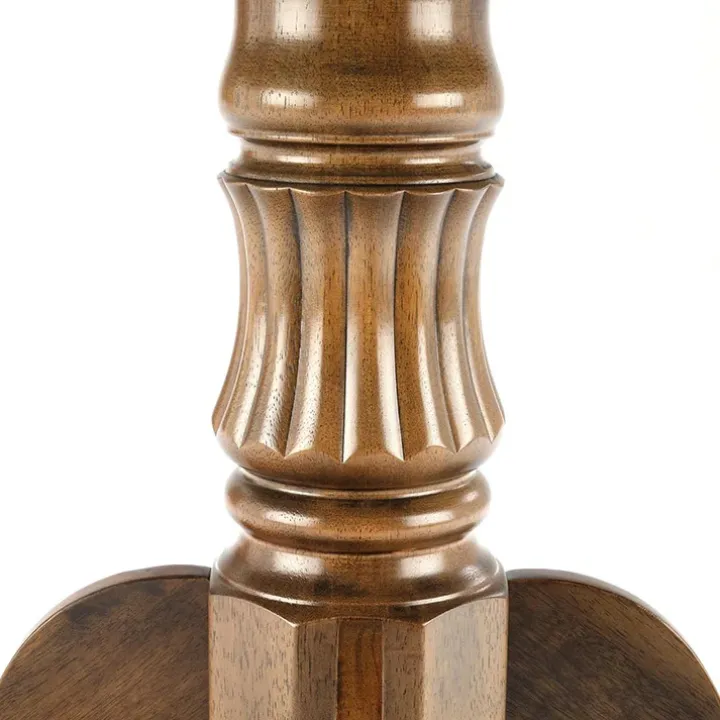 Tavolo da pranzo allungabile rotondo 90/124cm noce scuro Circle