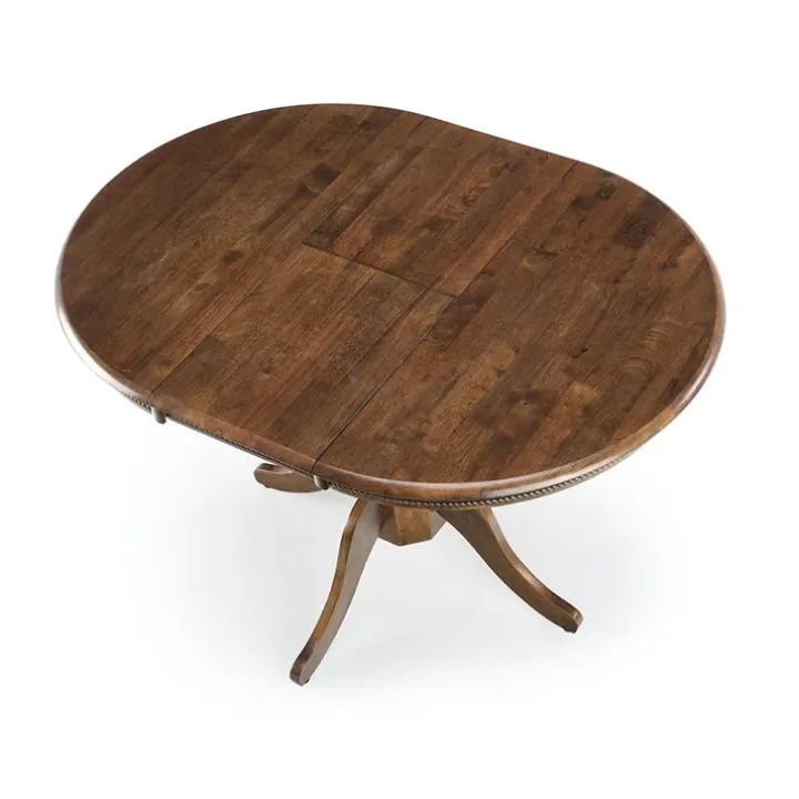 Tavolo da pranzo allungabile rotondo 90/124cm noce scuro Circle
