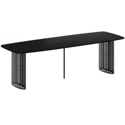 Tavolo da pranzo allungabile 160/236x90 cm industrial nero metallo nero Hexa