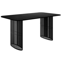 Tavolo da pranzo allungabile 160/236x90 cm industrial nero metallo nero Hexa