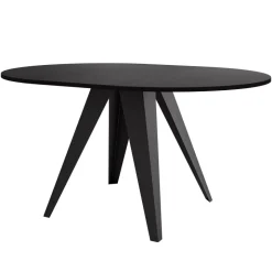 Tavolo da pranzo allungabile 100/138x100 cm rotondo industrial nero metallo nero Cortex