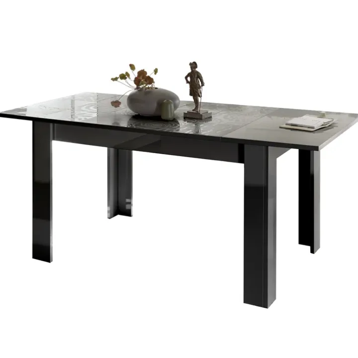 Tavolo da pranzo allungabile 137/185cm grigio laccato lucido Paradise