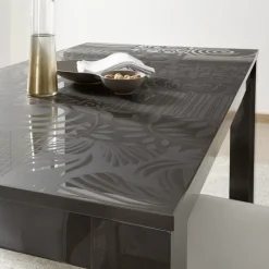 Tavolo da pranzo allungabile 180/228cm grigio laccato lucido Paradise