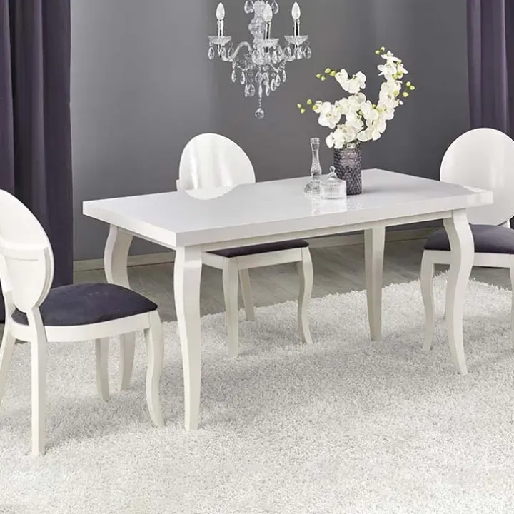 Tavolo da pranzo allungabile moderno 160/240cm bianco Lovoon
