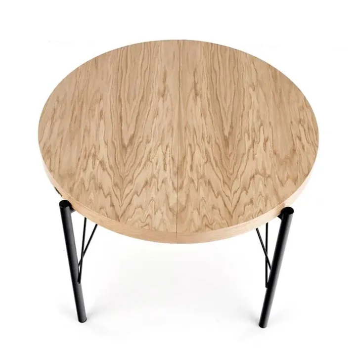 Tavolo da pranzo allungabile moderno 100/300cm rovere nero Wally